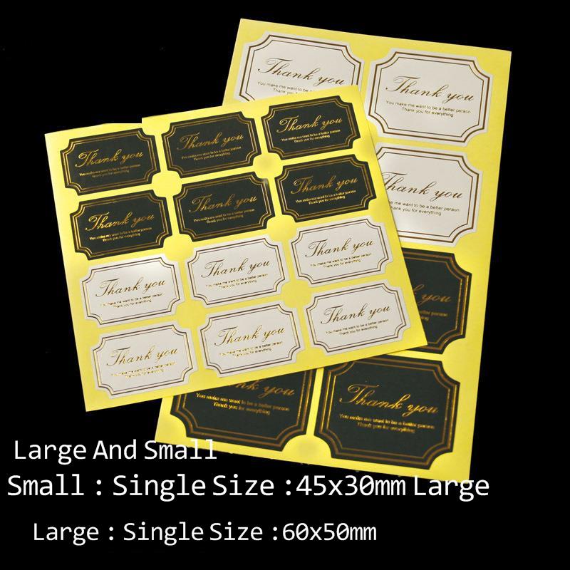 Ouro preto branco copo dourado etiquetas decorativas etiqueta obrigado decoração de casa selagem vela que faz suprimentos bougeoir