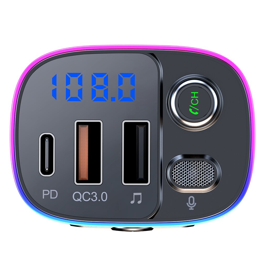 Bluetooth-fähiges autoradio mit  mp3- player-player, verlustfreier bluetooth-telefonie, schnellladefunktion,  qc3.0 steckplätze für sd-karte und usb-stick