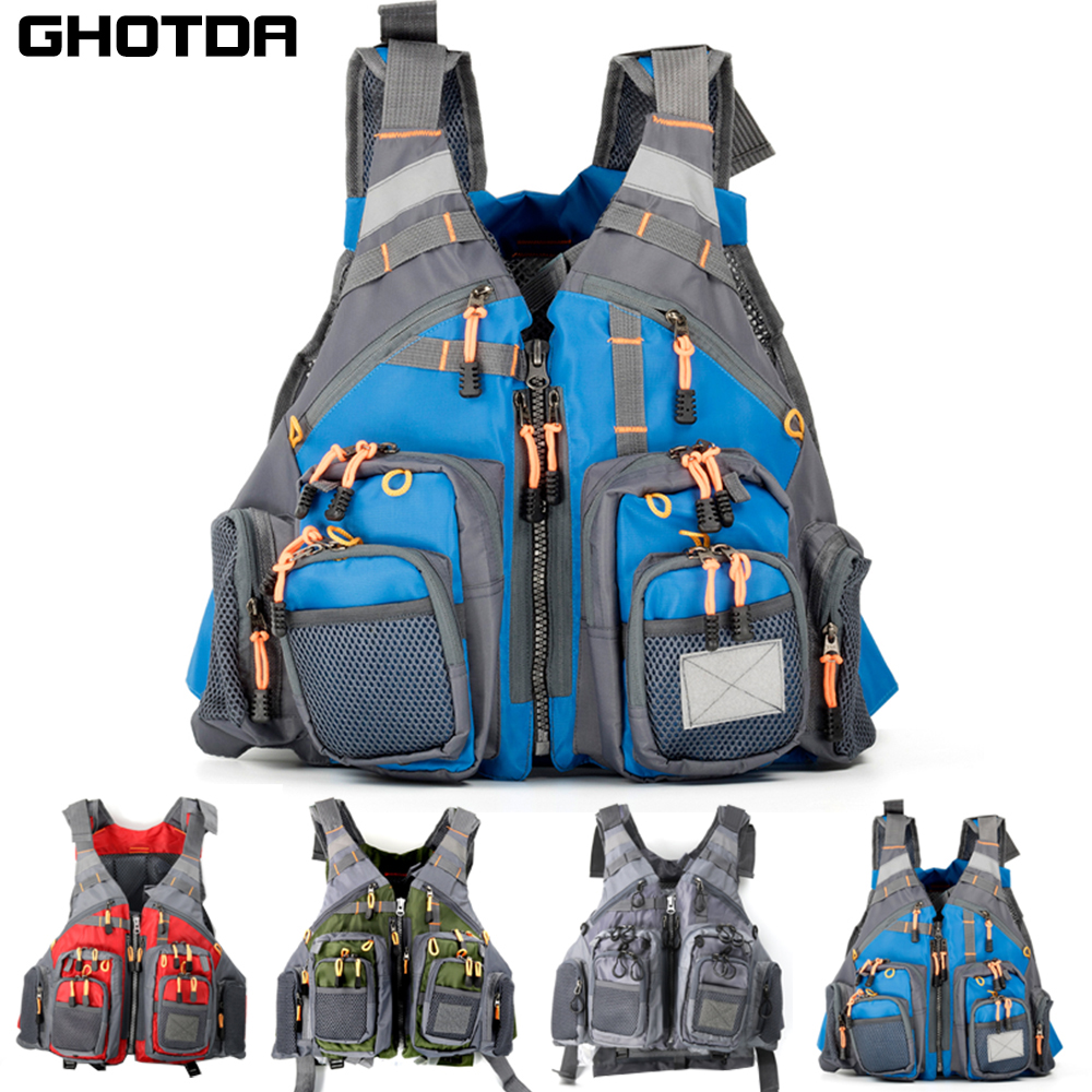 Ghotda Multifunctional Fishing Vest Fishing Sea Portable Flotation Suit For Fly Fishing Kayak Fishing Canoe Fishing