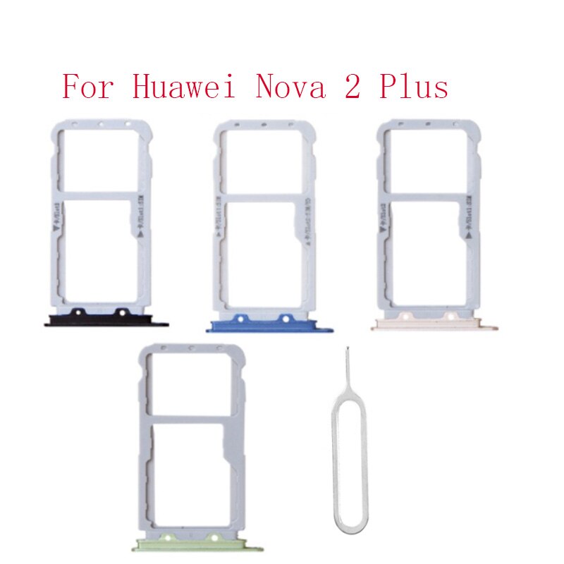 2/Pcs Vervangende Sim-kaart Lade Voor Huawei Nova 2 Plus Houder Slot Adapter Sluit Container Onderdelen