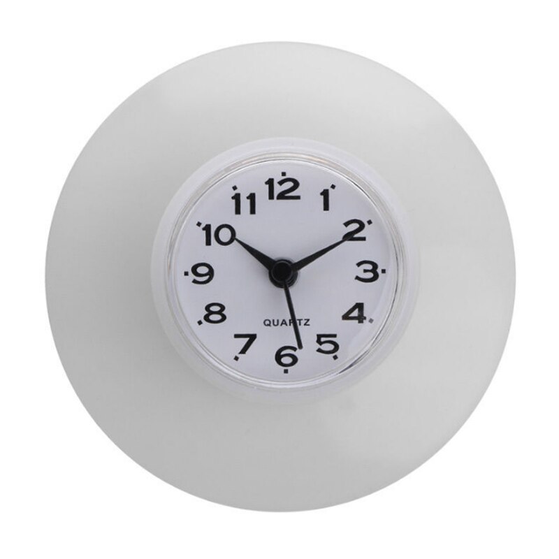 Réveil à ventouse étanche cuisine salle de bains bain douche horloges avec ventouse horloges murales décoration: white