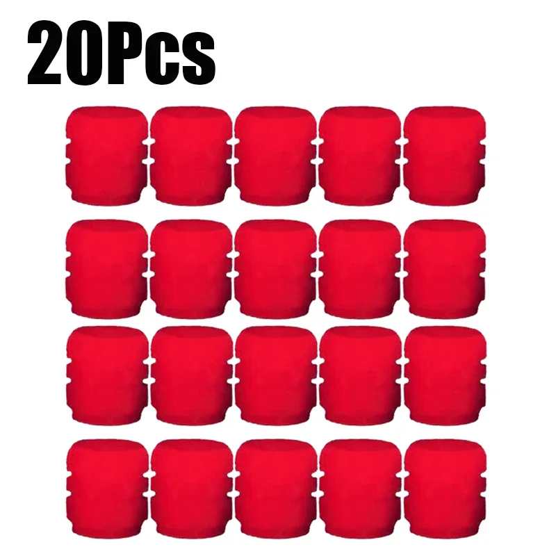 20 piezas Mini tapas luminosas de válvula de neumático, cubierta de válvula brillante colorida para motocicleta y coche, decoración de estilo de cubo de rueda de neumático, accesorios para automóvil: Blanco