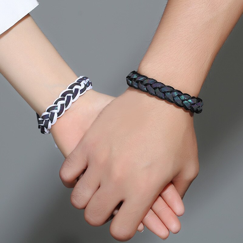 Beperkte Tijd Prijs! Paar Armband Reflecterende Armband Mannen Vrouwen Geweven Hand Strap Eenvoudige Ornament