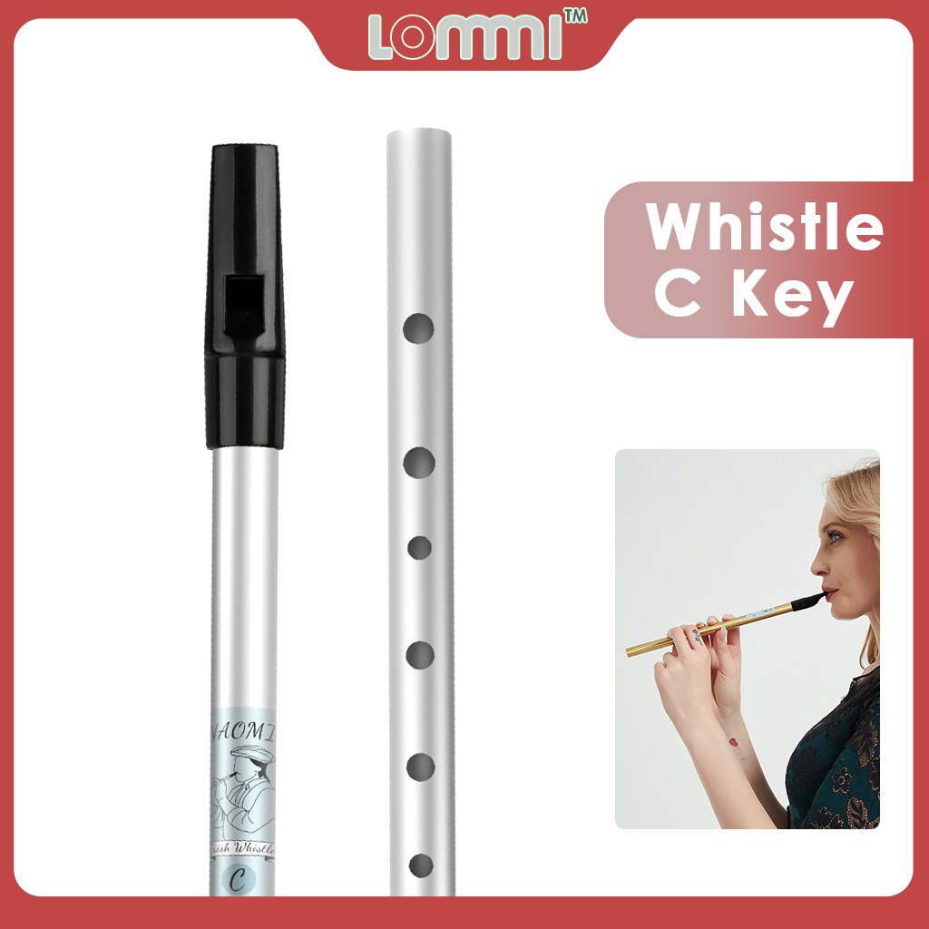 LOMMI Irish C Tin Whistle Colorful Irish Penny Whistle Aluminum Alloy Tube International Instrument Perfect For Beginners