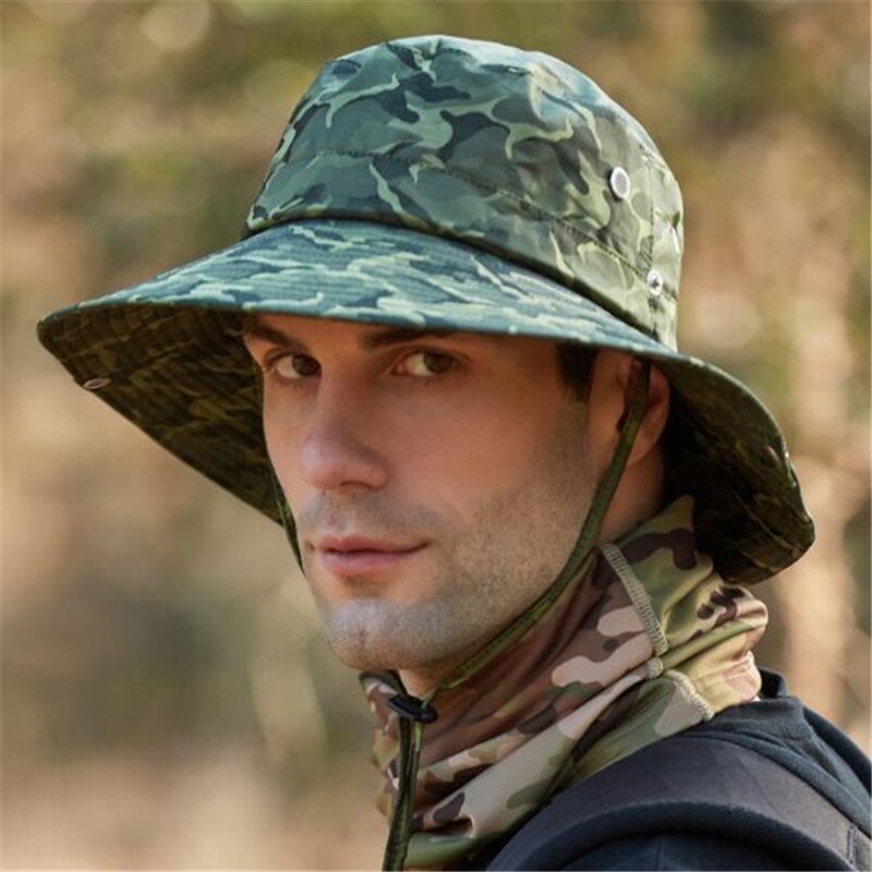 Sombrero de sol XBG-9042 de camuflaje de verano, gorra de pescador, sombrero deportivo para hombres y mujeres, gorro de protección Uv para exteriores, gorra de senderismo