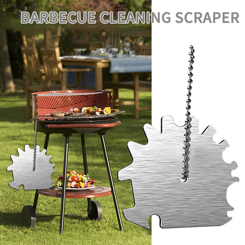 Portable Metal BBQ Grills Grate Cleaner Cleaning Barbecue Scraper Scrubber Tool Grill Cleaning Barbecue Cleaning Grill Scraper