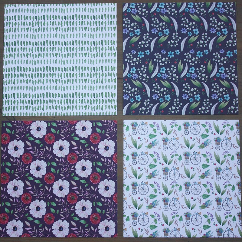 KSCRAFT 12pcs 6" Single-side Printed Welcome Friends papercraft art paper handmade scrapbooking kit set book