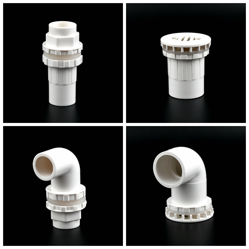 1PC White PVC Aquarium Drain Joints 90° Elbow Drainage Connectors Garden Irrigation Fish Tank Overflow Water Supply Tube Parts