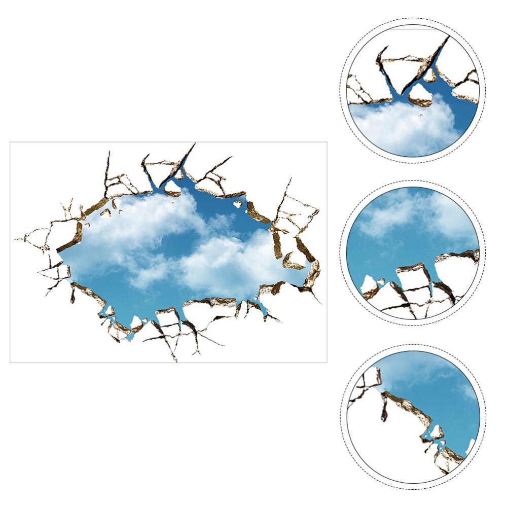1Pc 3D Wall Decal Living Room Ceiling Wall Sticker Murals Art Decal