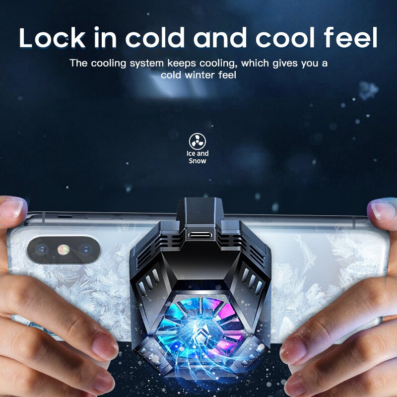 Universal Mobile Phone Game Cooler System Cooling Fan Gamepad Holder Stand Radiator For iphone Xiaomi Huawei samsung phone