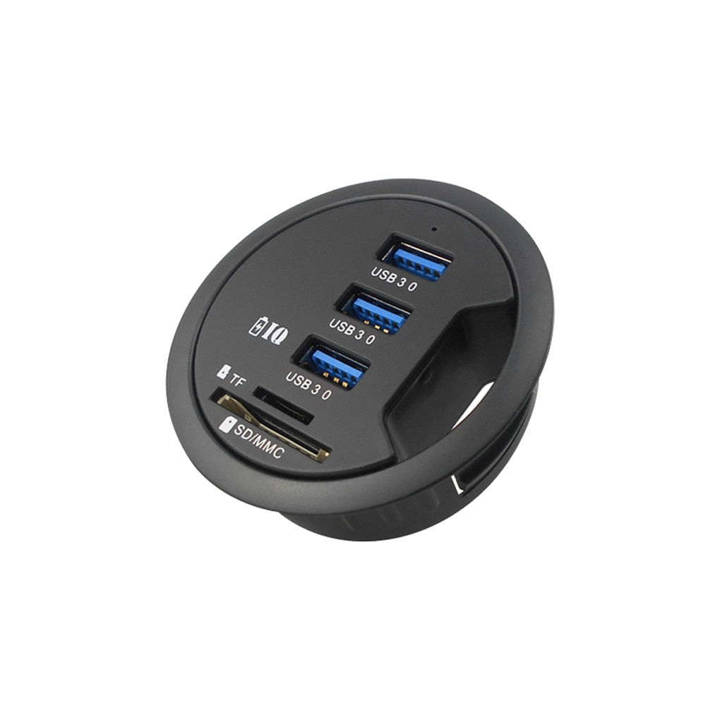 USB HUB USB3.0 Mount In Desk Multi USB 3.0 Ports With SD/TF Headphone/Mircophone Adapter Multi USB 3.0 Splitter For PC/Tablet