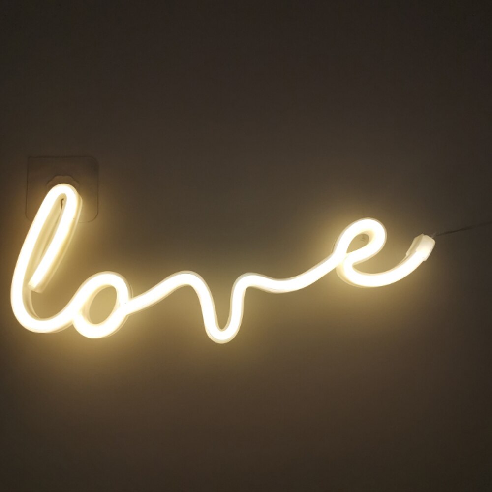 Luzes de néon led de carregamento usb amor decorativo noite luz letras férias amor/520 sinal lâmpada para bar festa em casa: love c