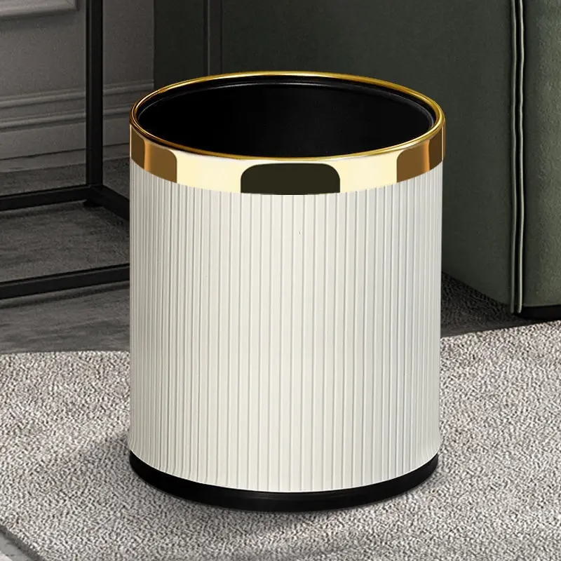 nordisch Goldene Mülleimer Hause Küche Badezimmer Wohnzimmer Wc Mülleimer Luxuriöse Geruch Beweis Abfall Eimer Hotel Reinigung Werkzeuge: Silber