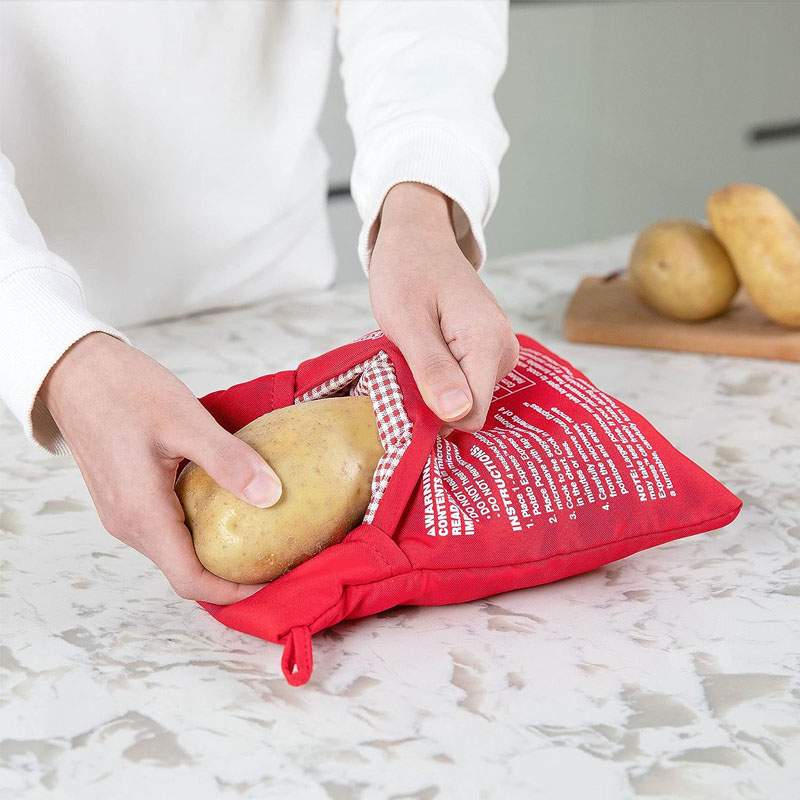 Mikrowellen-Kartoffelbeutel, wiederverwendbar, äußern-Mikrowellen-Kartoffelkocher, Beutel für gebackenes Kartoffelkocher, perfekte Kartoffeln, 4 Minuten, verrotten gebackener Beutel
