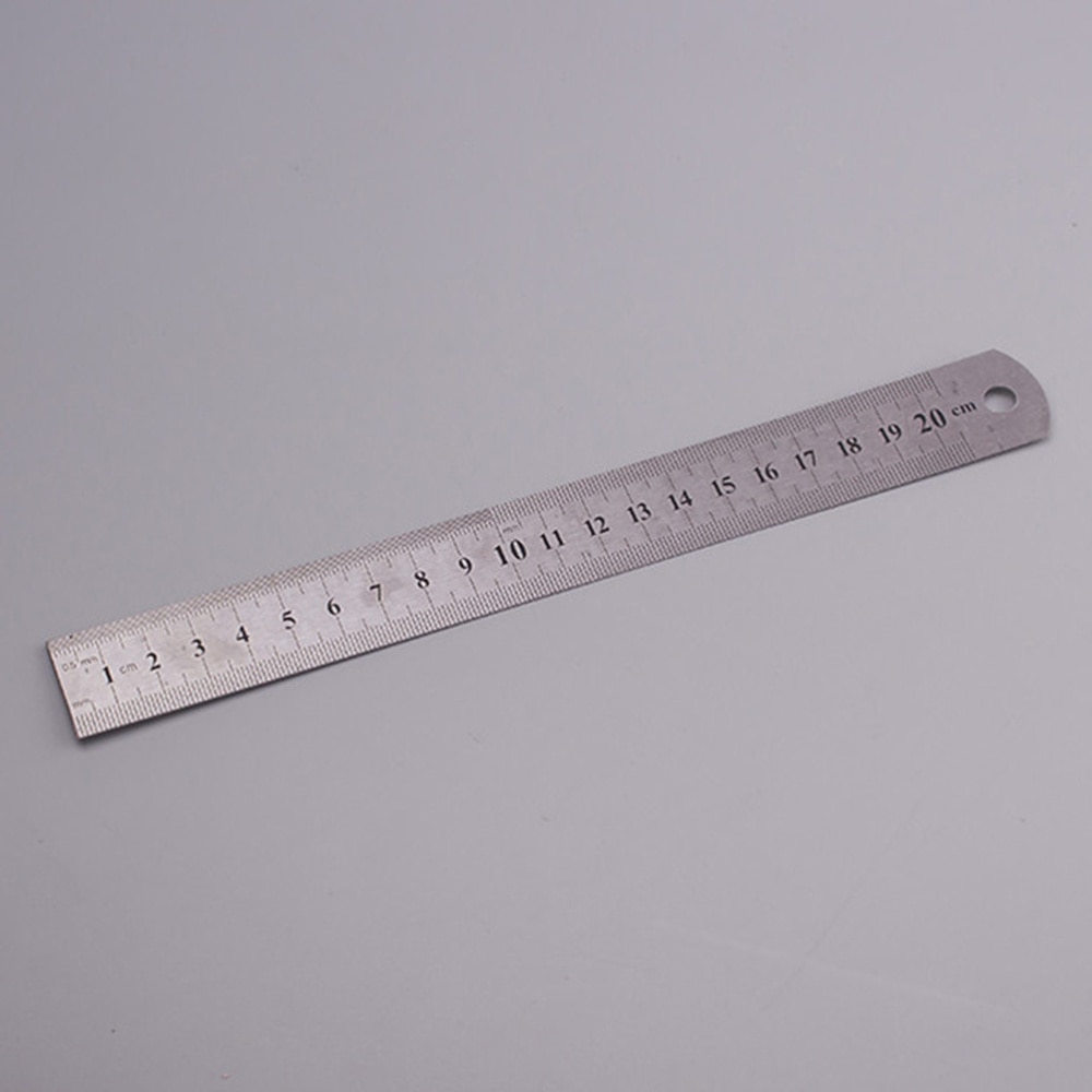 3Pcs Stainless Steel Ruler Metal Ruler for Engineering School Office Drawing 20cm/30cm/40cm