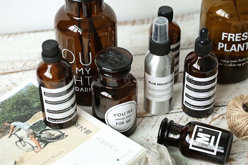 Ins nordisk stil retro gennemsigtig brun aesop flaske vase desktop fotografering tilbehør studio fotobaggrund diy ornament