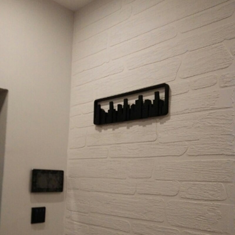 Horizon Kapstok Muur Opknoping Haak Deur Hangers Multi-Groep Haak Woondecoratie Haken Zwart