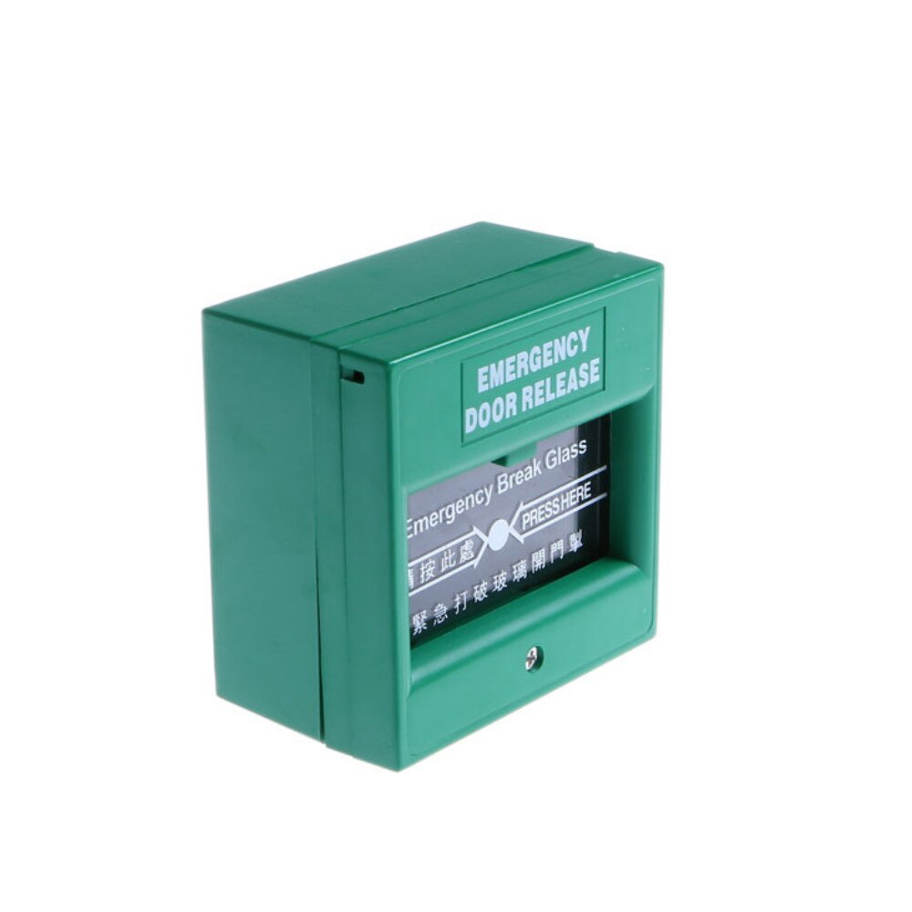Fire Emergency Break Button Green Color With Cover
