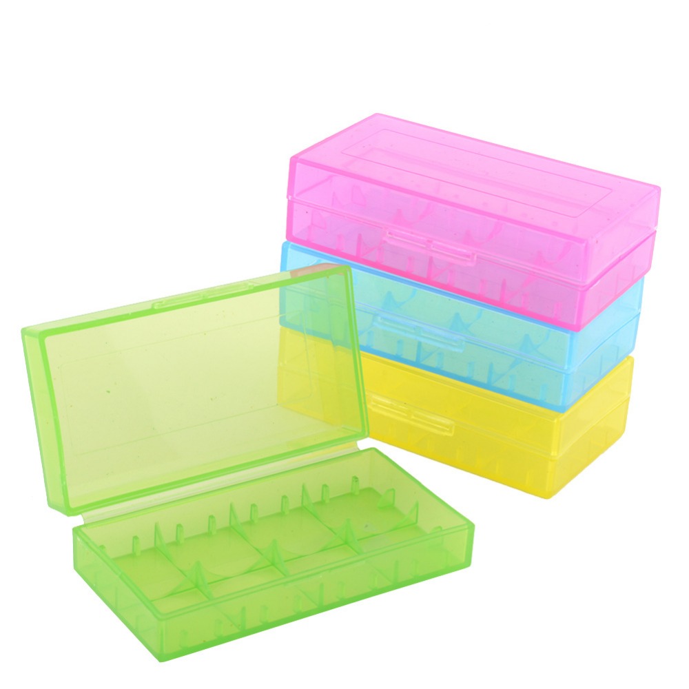 Gtf 18650 16340 Batterij Case Holder Box Storage Kleur Optioneel Blauw/Roze/Wit/Groen/Geel Hold 2 Stuks 18650/4 Stuks 16340 Batterijen