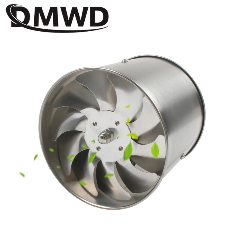DMWD 6 Inch Stainless Steel Exhaust Fan 6&#39;&#39; Toilet Kitchen Bathroom Hanging Wall Window Duct Fan Air Ventilator Extractor Blower: Round shape