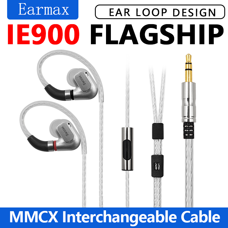 Earmax IE600 IE300 IE900 auriculares intrauditivos estéreo HIFI profesionales auriculares dinámicos insignia Cable de Audio desmontable