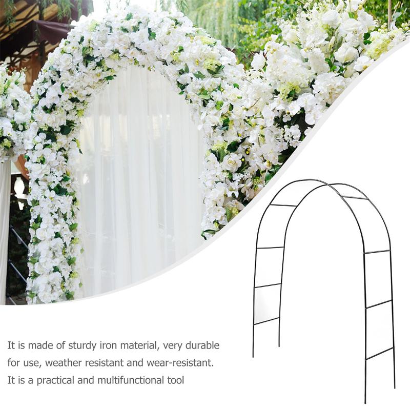 1 Set Metal Pergola Arbor Wedding Arch Garden Outdoor Indoor Assemble Freely Horticultural Arch Flower Stand
