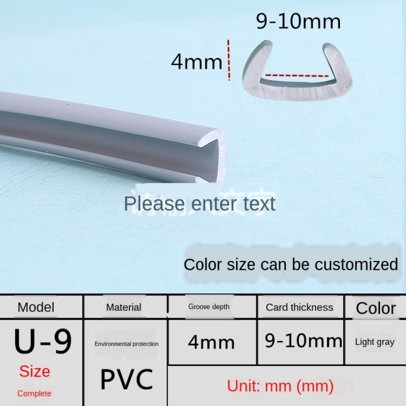 Banda en U para bordes de muebles, banda de borde de PVC suave de 3MM, 5MM, 9MM, 10MM, 12MM, 14MM, 16MM, 18MM-50MM, blanco, Beige, gris, Negro, Rojo