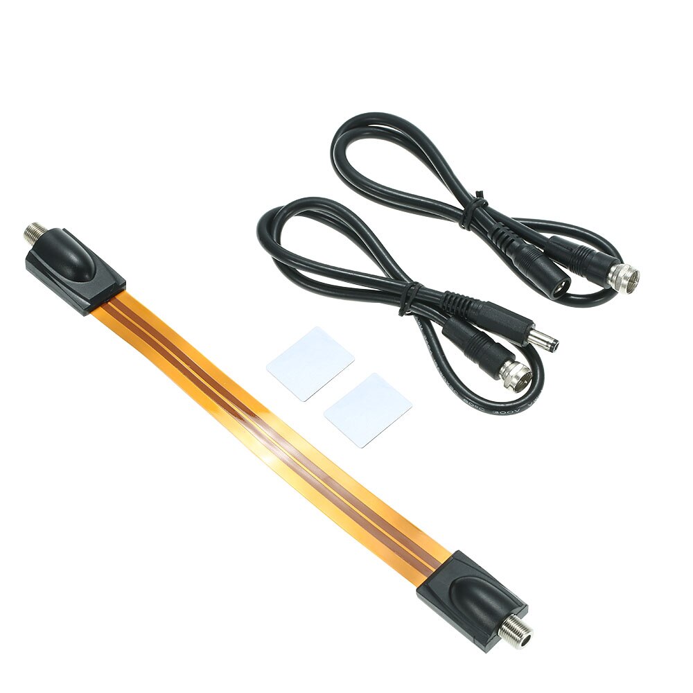Extreme Slim Flat Power Cable Female F Connector Fits Under Doors Windows Without Drilling 26cm Long + F Male Camera Power
