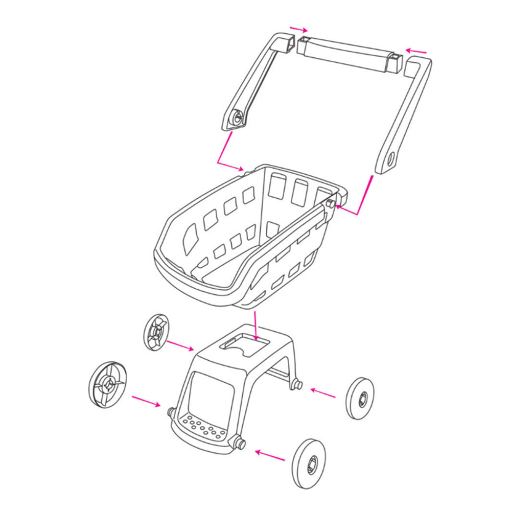 Lebensmittel Spielzeug freundlicher Simulation Spielen Haus Spielzeug Warenkorb Spielzeug Große Baby Supermarkt Wagen Obst Beste