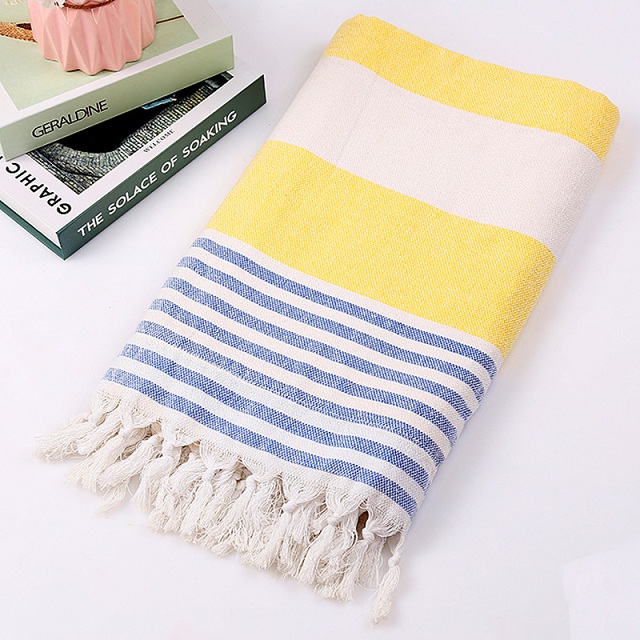 Turkiskt hamam handduk pestemal beach resa peshtemals bad fouta bomull stor 100*180 cm: J