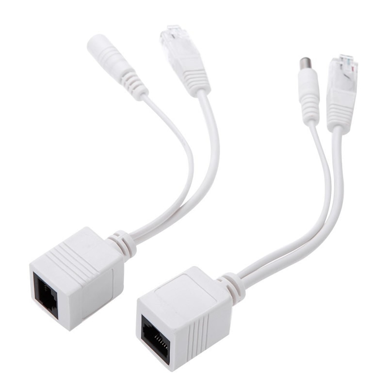 POE Adapter cable RJ45 Injector Splitter Kit Tape Screened Passive Power Over Ethernet 12-48v Synthesizer Separator Combiner