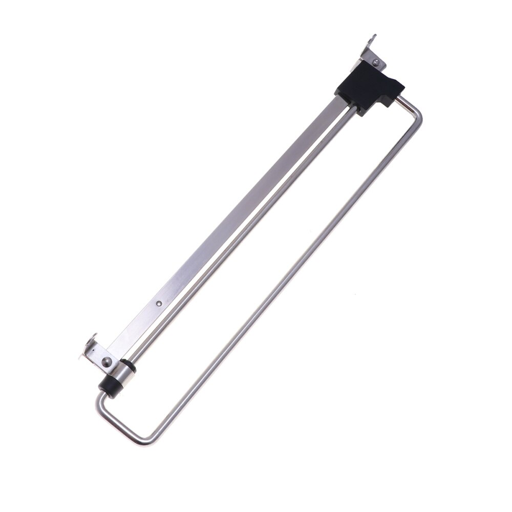 Carril de armario retráctil de acero inoxidable percha de ropa percheros de toalla Barra del armario (tipo simplificado, Plata)