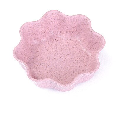 Seasoning Dish Flower Heart Round Shape Snack Plate for Sugar, Soy Sauce, Vinegar and Almost All Kinds of Seasoning Pink Flower: flower pink