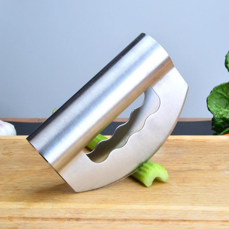 All Stainless Steel Double Cut Salad Salad Chopped Vegetable Cheese Cheese Cut Knife Vanilla Knife