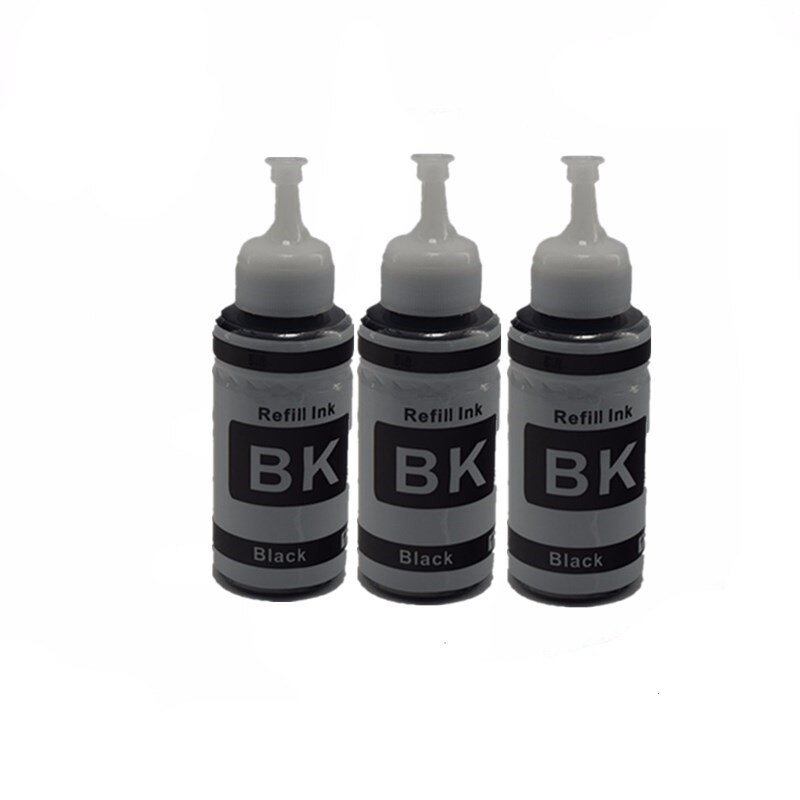 Inchiostro Dye OEM 4 di colore Kit di Ricarica di Inchiostro 70ml per-Epson L100 L110 L200 L210 L300 L355 L120 l130 L1300 L220 L310 L365 L455 L550 L565: 3BK