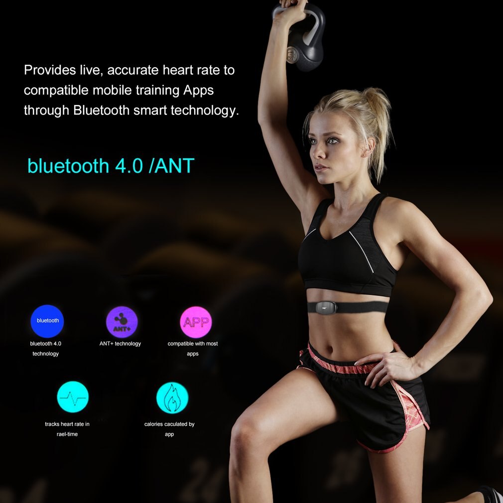 Smart Bluetooth V4.0 Fitness Wireless Sport Heart Rate Monitor Sensor Chest Strap Sport Equipment for Android Mobile Phone
