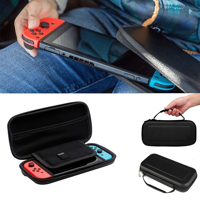 Funda de transporte con mango de protección dura portátil, bolsa de almacenaje de transporte de viaje, bolsa para consola NS, bolso para n-switch