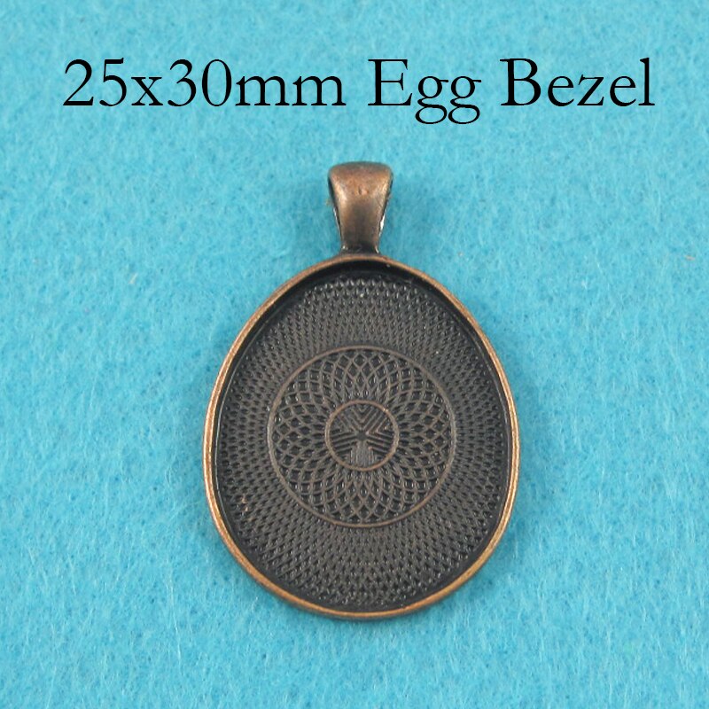 50 pcs - 25x30mm Egg Setting, Egg Pendant Tray, Egg Bezel Setting, Egg Pendant Blank Cabochon Base Resin Frame