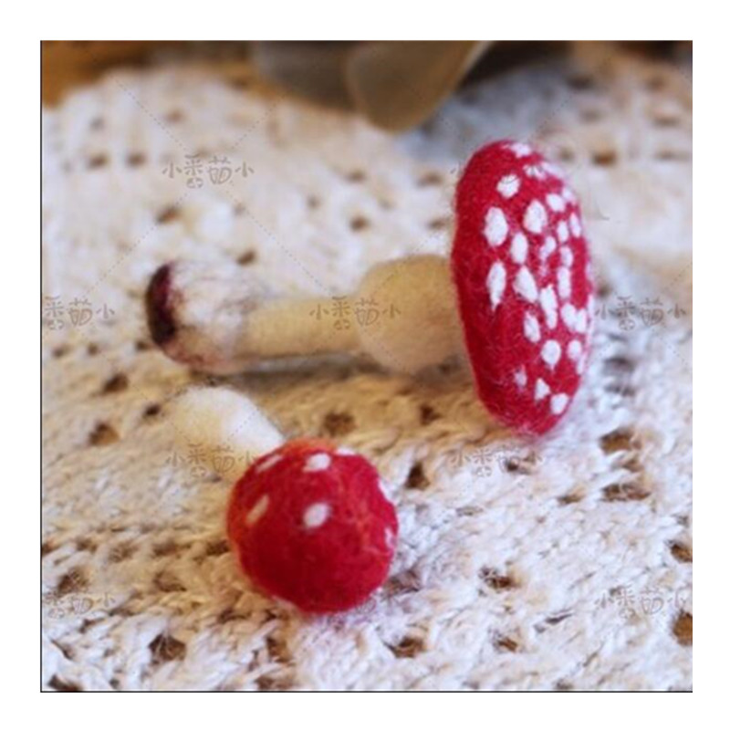 Broche champignon en feutre de laine, kit d&#39;aiguilles en feutre de laine, décoration artisanale