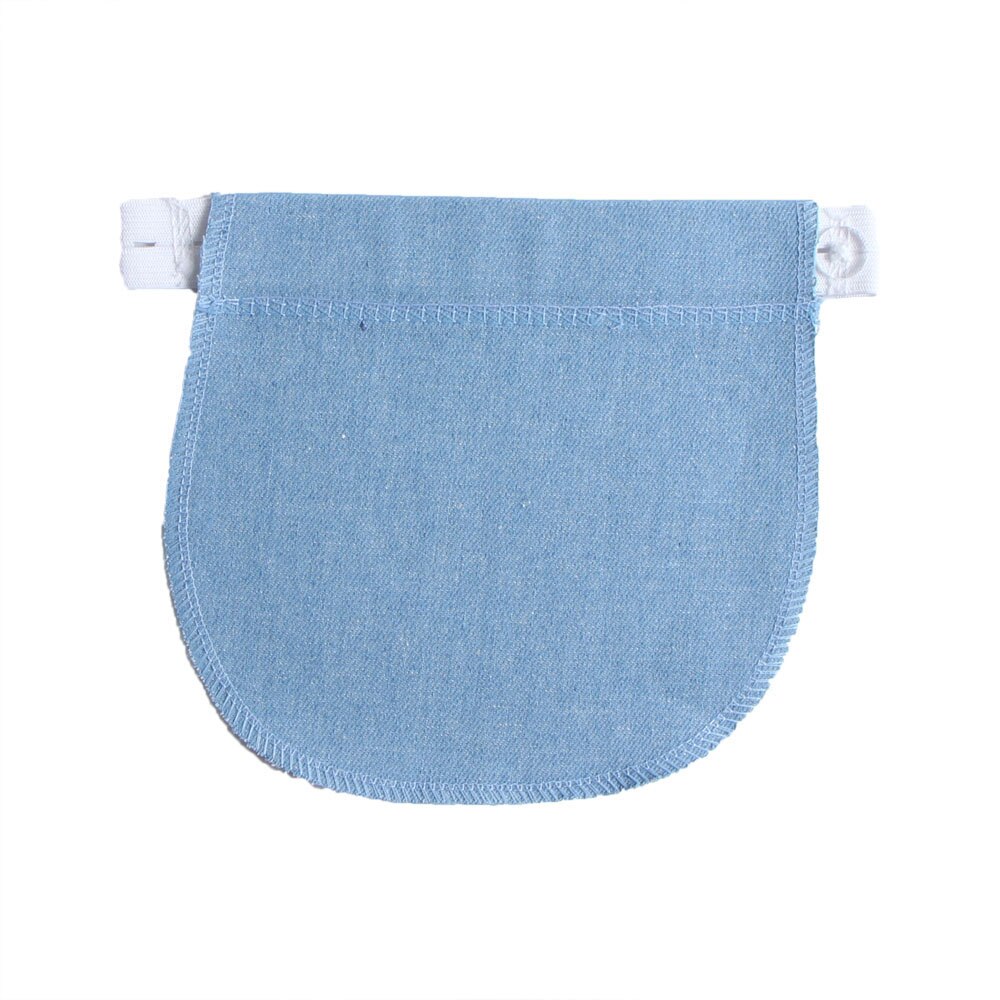 Jean extender bukser graviditet justering elastisk spænde linning bælte talje udvide bukser overvægt gravid bælte forlængelse: Lyseblå