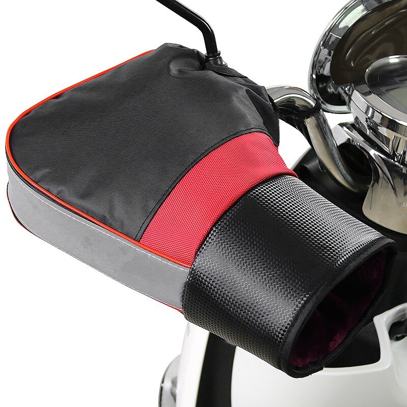 1 Pair Warm Motorcycle Handlebar Gloves Waterproof Motorcycle Handlebar Gloves Hand with Reflective Strips for Yamaha