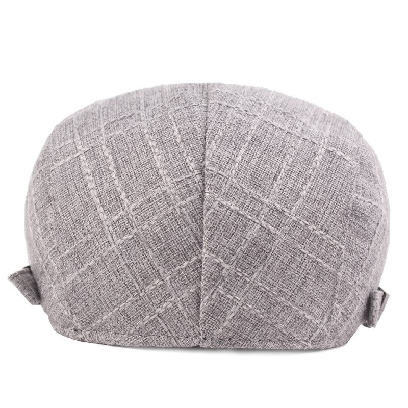 Boina Peaky Blinder para hombre y mujer, gorro plano de lino, ajustable, para verano y primavera