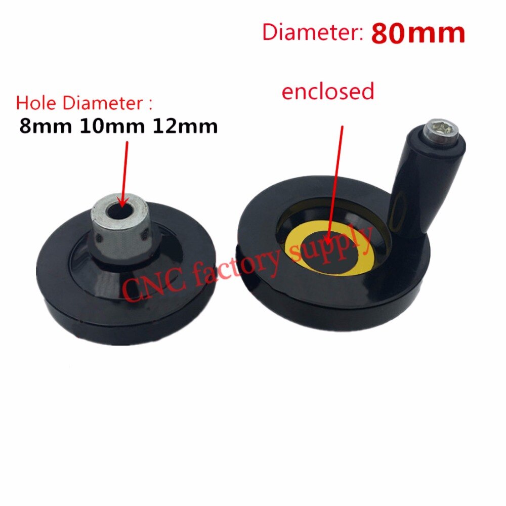 Vis à plomb pour imprimante 3D CNC T8 T12 T10, 5 pièces/lot, diamètre du trou de vis trapézoïdale 8mm 10mm 12mm, diamètre du volant 80mm