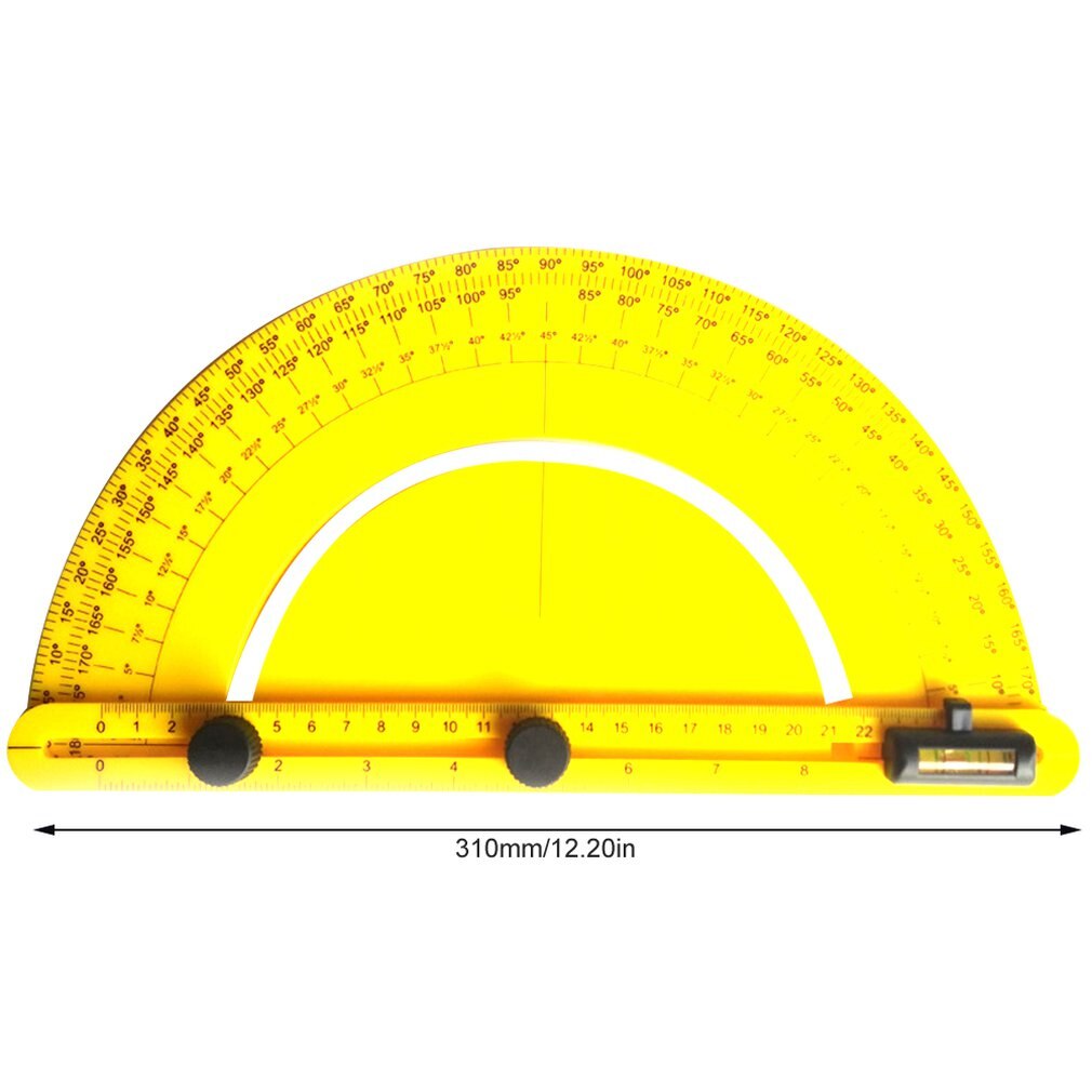 Multi Angle Ruler Finder Plastic 180 Degree Protractor For Builder Carpenter Craftsman And Engineer Large Size