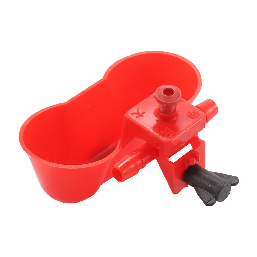 Abreuvoir automatique siamois pour oiseaux, 1 ensemble de bols à eau rouges pour caille, Pigeon, perroquet, outils d&#39;alimentation pour animaux de compagnie