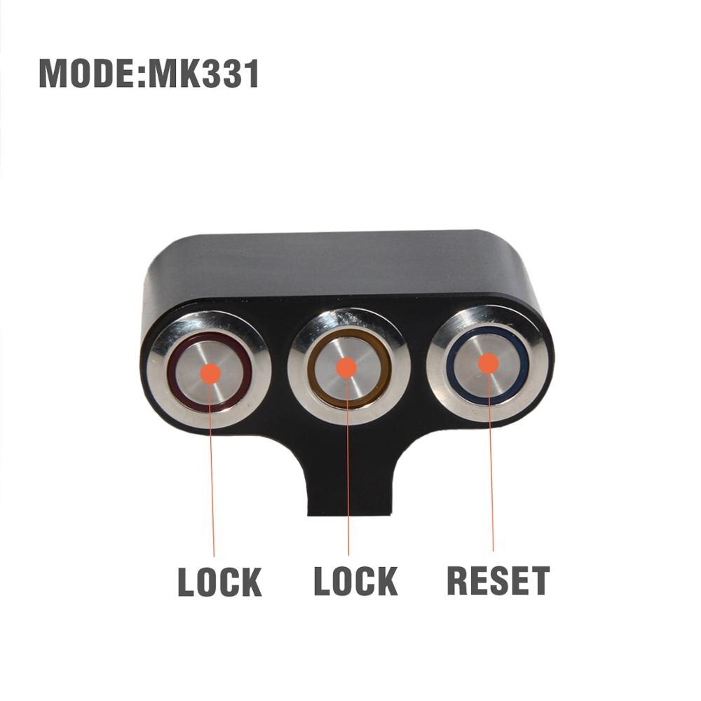 BOSMAA Motorcycle Handlebar Led Indicator light Switch 22mm/25mm Adjustable Mount Waterproof Button Switch DC12V For Fog Light: 22mm Lock Lock Res