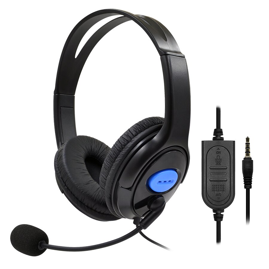 For PS4 Wired Gaming Headset Headphones Earphones with Noise Cancel Microphone for PlayStation 4 PS4 X-ONE PC Phone and Laptop: 3