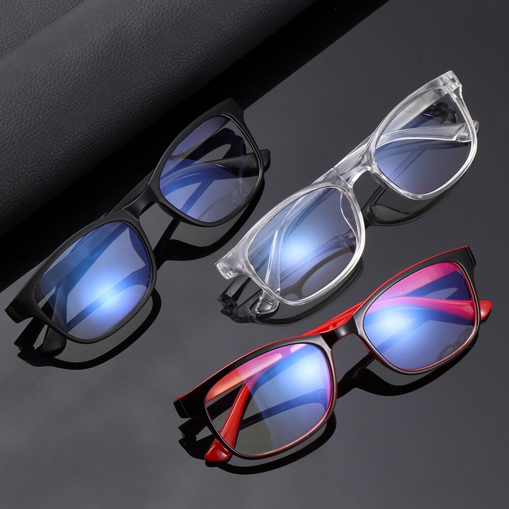 Blue Light Blocking Square Frames Reading Glasses Clear Lens Computer Eyeglasses Unisex Classic UV400 Flat Mirror