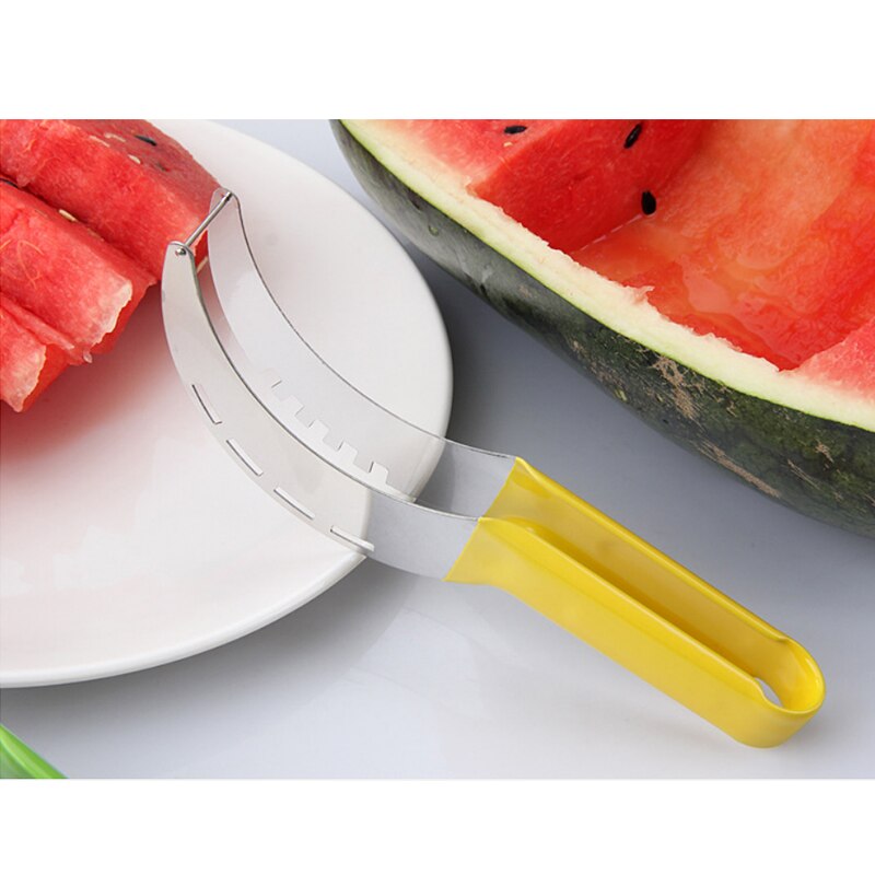 Stainless steel fruit ball digger set watermelon spoon platter tool cut flower artifact set carving knife watermelon cut: yellow