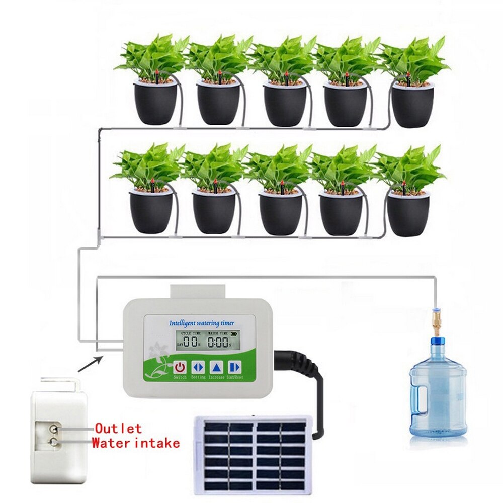 Automatic Watering Device Intelligent Irrigation Device Solar Energy Watering Pump Controller Indoor Potted Plants Drip Garden
